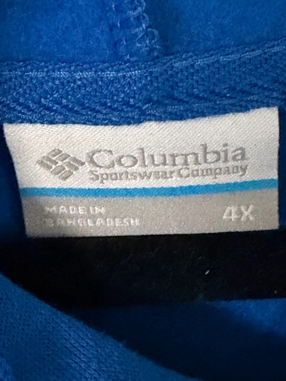 Columbia Men's Royal Blue Pullover Hoodie with White Logo - Picture 6 of 8